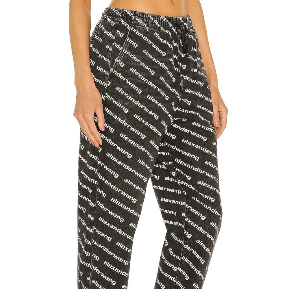 ALEXANDER WANG | Logo Washed Denim Joggers